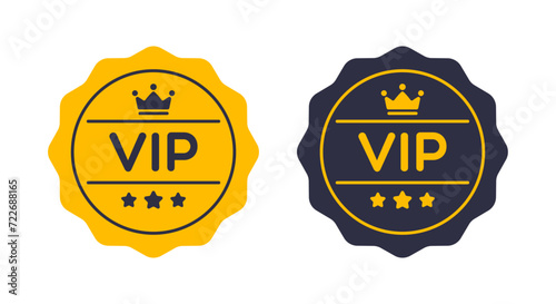 Vector VIP Badge Label