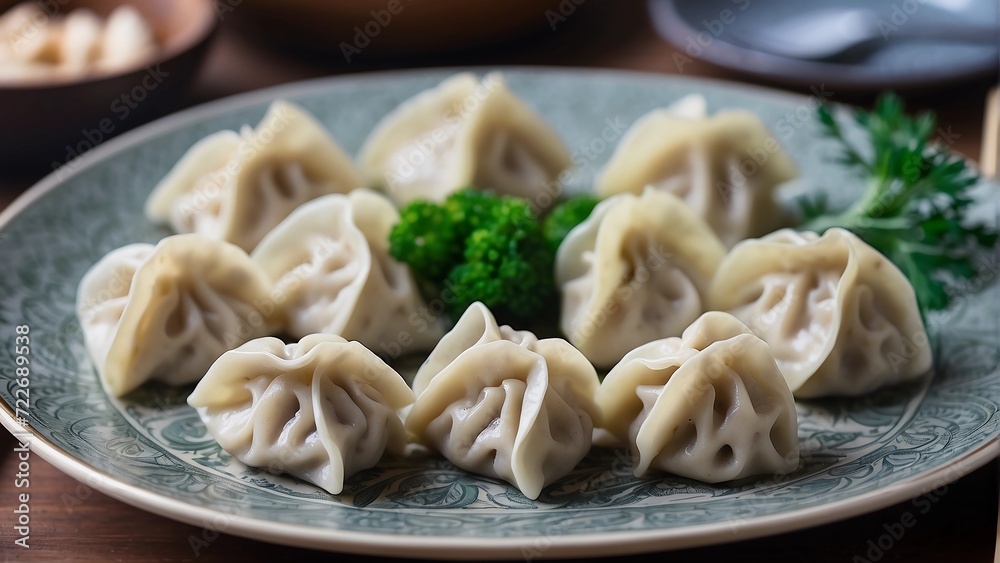 Winter Solstice Delicious Dumplings. Generative Ai

