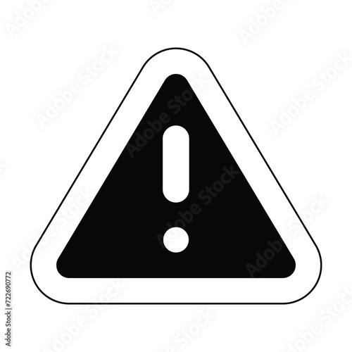 exclamation mark of various different colors outline black triangle alert warning hazard traffic icon sign vector flat design for website app mobile UI