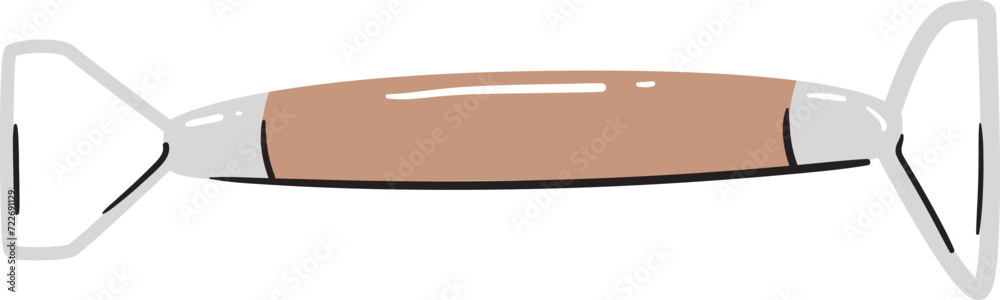 Clay Pottery Carving Tools Illustration