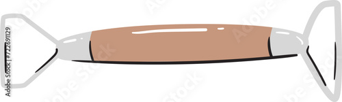 Clay Pottery Carving Tools Illustration