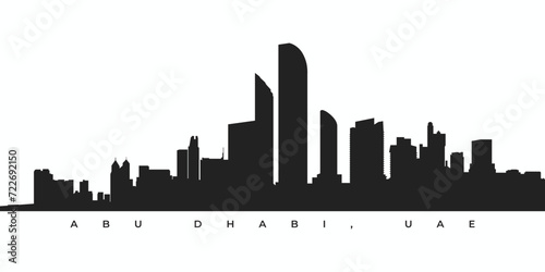 Abu Dhabi city skyline silhouette