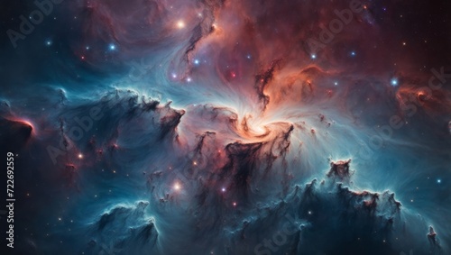Abstract space background with nebula and stars © Marpa