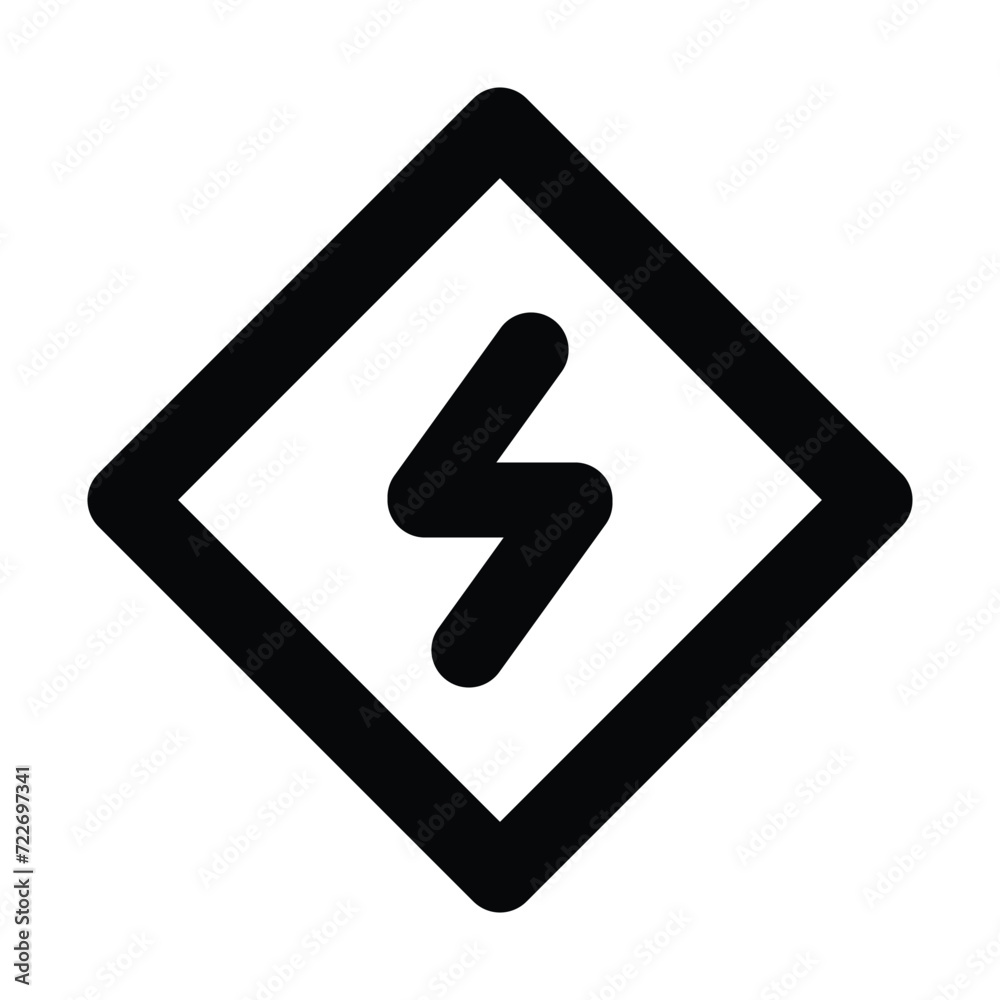 high volt danger caution sign of alert electrical hazard traffic warning danger icon design vector flat design for website mobile isolated on white Background high volt danger caution sign of alert electrical hazard traffic warning danger icon design vector flat design for website mobile isolated on white Background