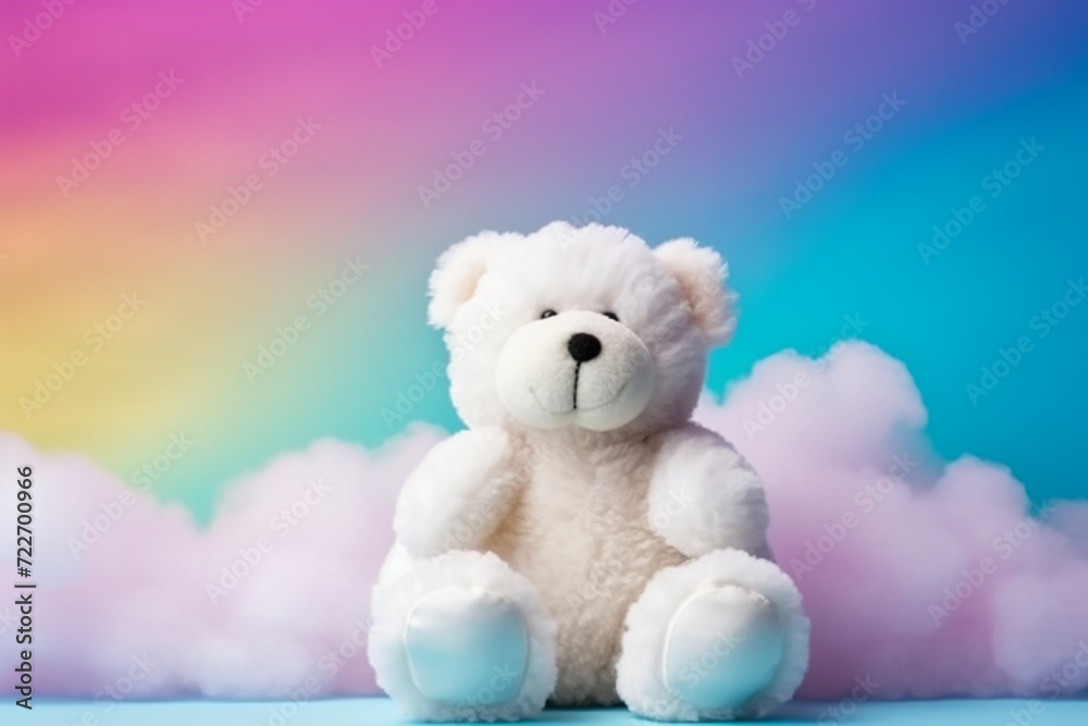 teddy bear on sky background teddy bear on sky background