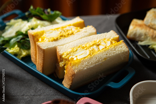 egg toast on plate