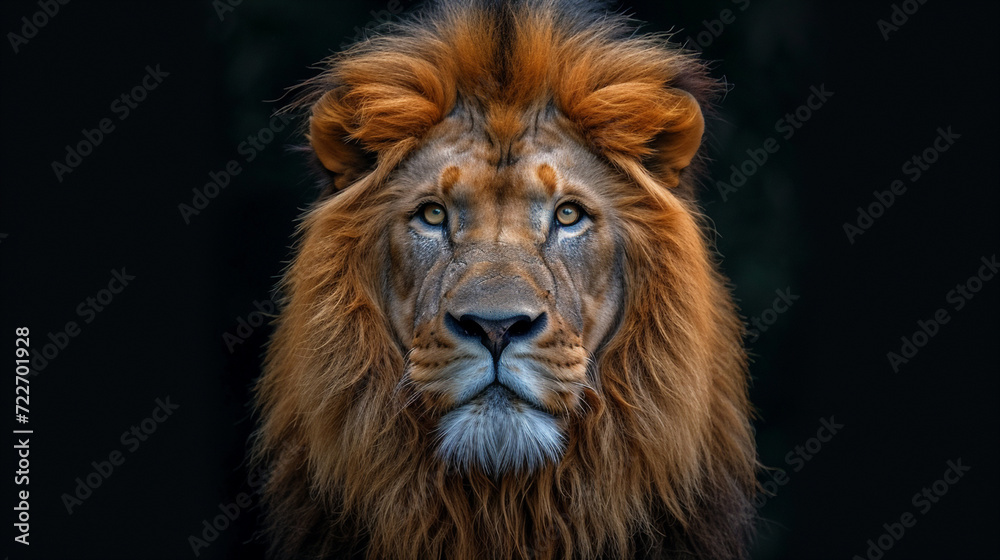 Lion king isolated on black Lion king isolated on black