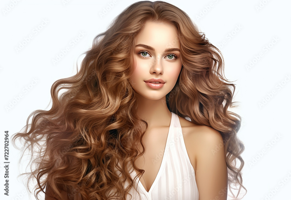 Beauty girl with long and shiny wavy Hair ,coloring and toning, shatush and balayash . Beautiful woman model with curly hairstyle Beauty girl with long and shiny wavy Hair ,coloring and toning, shatush and balayash . Beautiful woman model with curly hairstyle