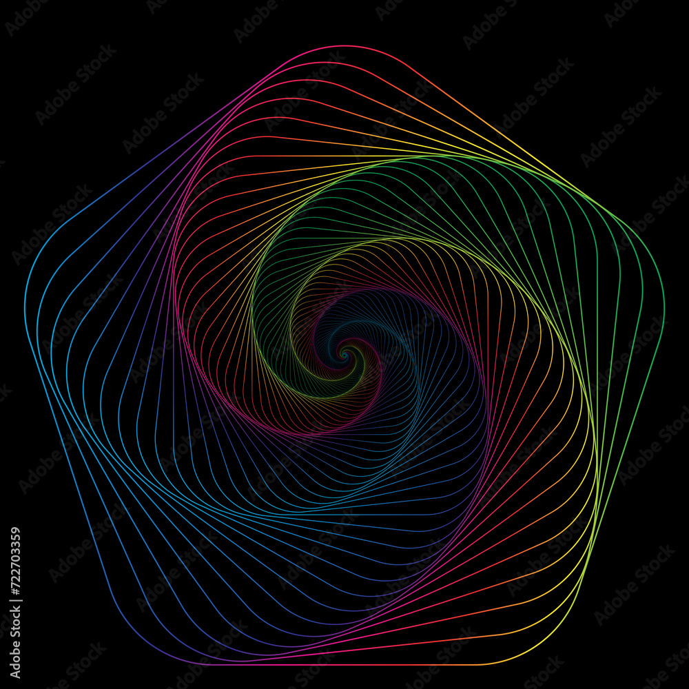 Gradient line art of basic shapes Gradient line art of basic shapes