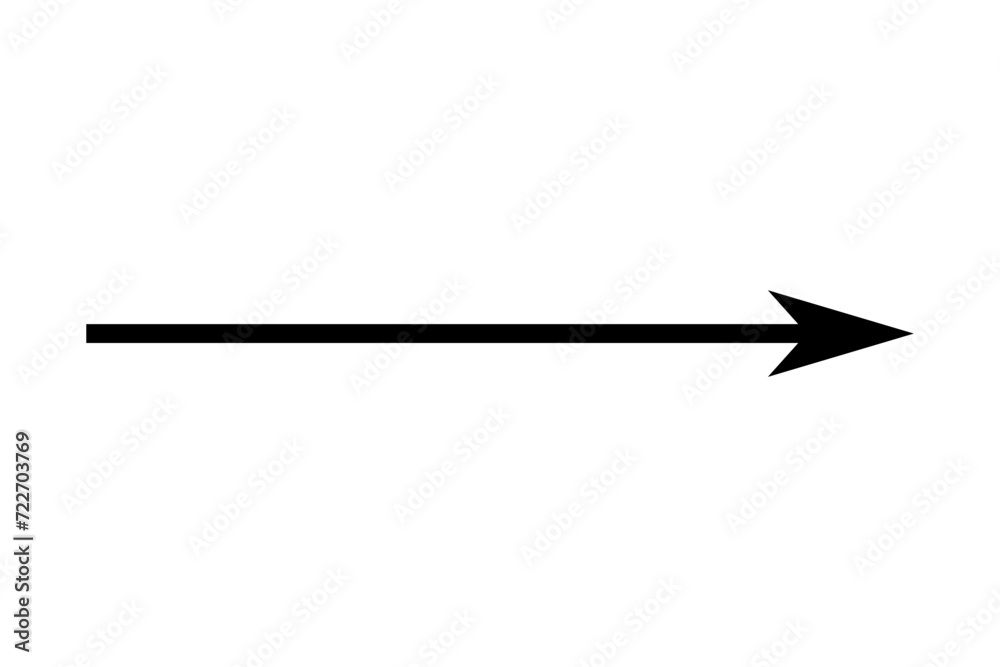 Straight long arrow pointing right. Arrow shape element Straight long arrow pointing right. Arrow shape element