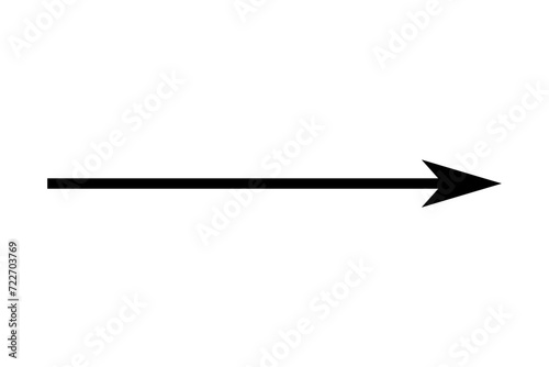 Straight long arrow pointing right. Arrow shape element