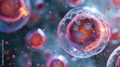 3d rendering of Human cell photo