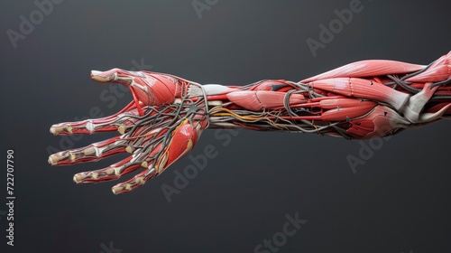 Arm Anatomy Unveiled Intricate Details of Muscles, Bones, and Tendons in Stunning Visualization photo