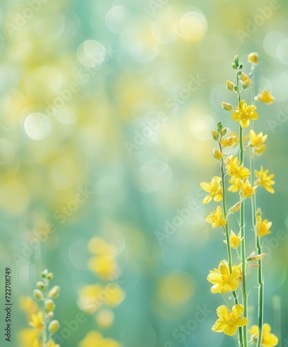 Macro view of mustard flowers