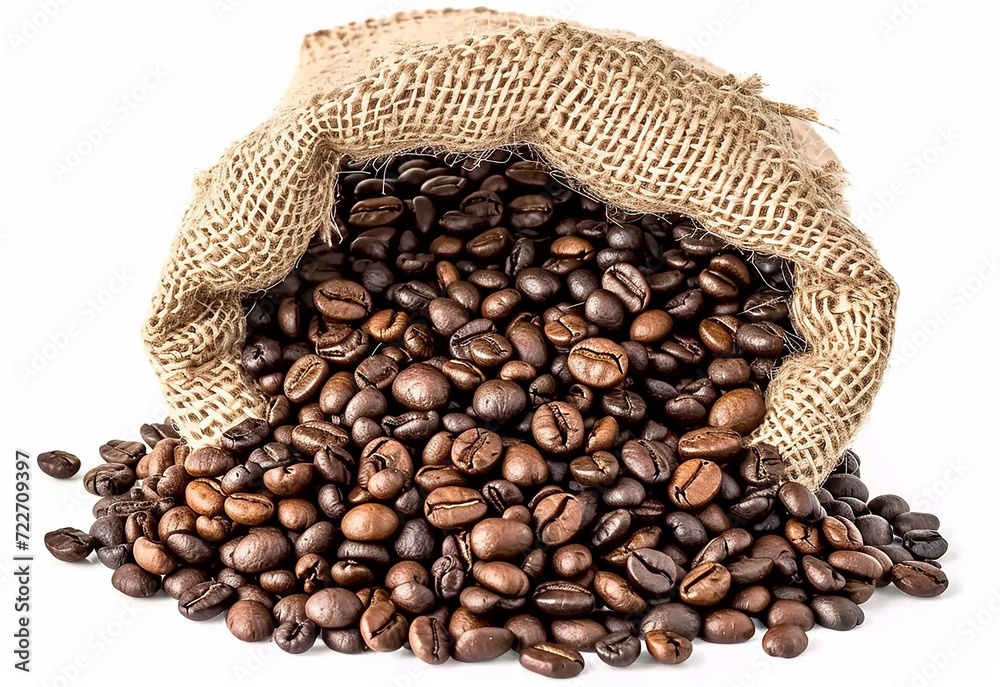 Coffee Beans isolated on white background area Coffee Beans isolated on white background area