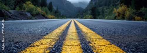 Close up view of a road texture
