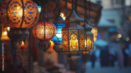 Luminous Ramadan Nights Lanterns Aglow in Celebration © MdBaki