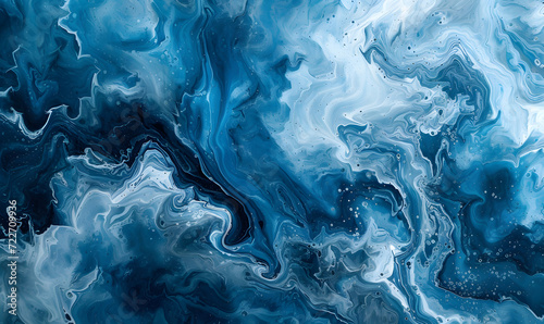 A dynamic abstract piece representing the swirling currents of a tidal pool, Generative AI
