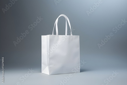 White shopping bag, isolated