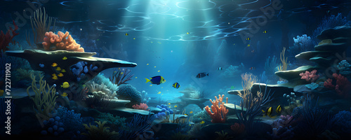 Under the sea background under the ocean background sea eco system background sea life background marine life background photo