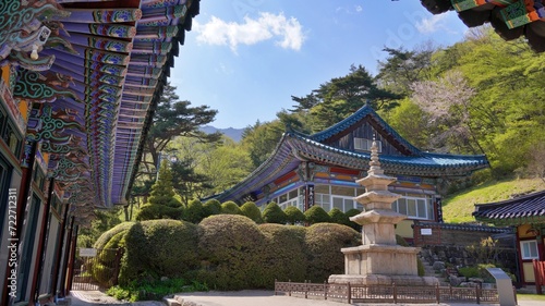 Spring scenery of Seoknamsa Temple, a temple in Korea photo