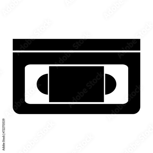 Video cassette tape vector icon for graphic design, logo, web site, social media, mobile app, ui illustration