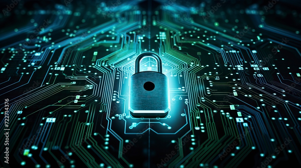 Fototapeta premium Secure connection or cybersecurity service concept