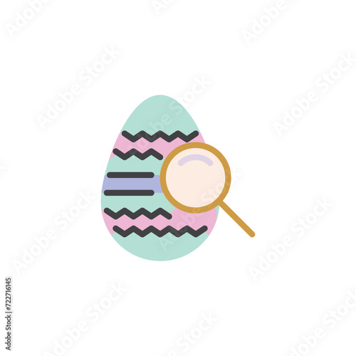 Easter egg hunt flat icon