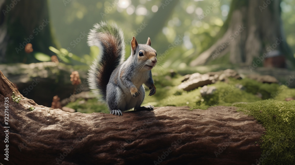 Obraz premium squirrel on a tree