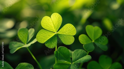 A Background of Four Leaf Clovers for St Patricks Day