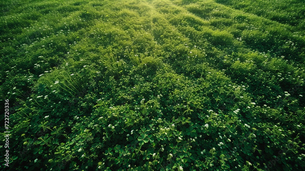 green clover field, spring, charm, luck, summer