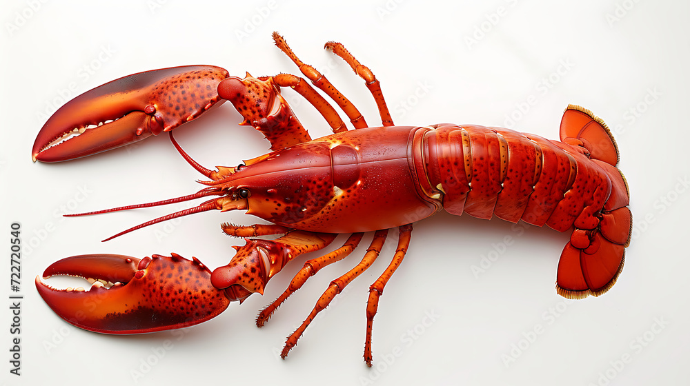 lobster isolated on a white studio background. Generative AI illustration lobster isolated on a white studio background. Generative AI illustration