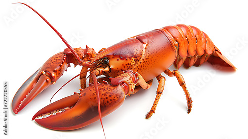 lobster isolated on a white studio background. Generative AI illustration 