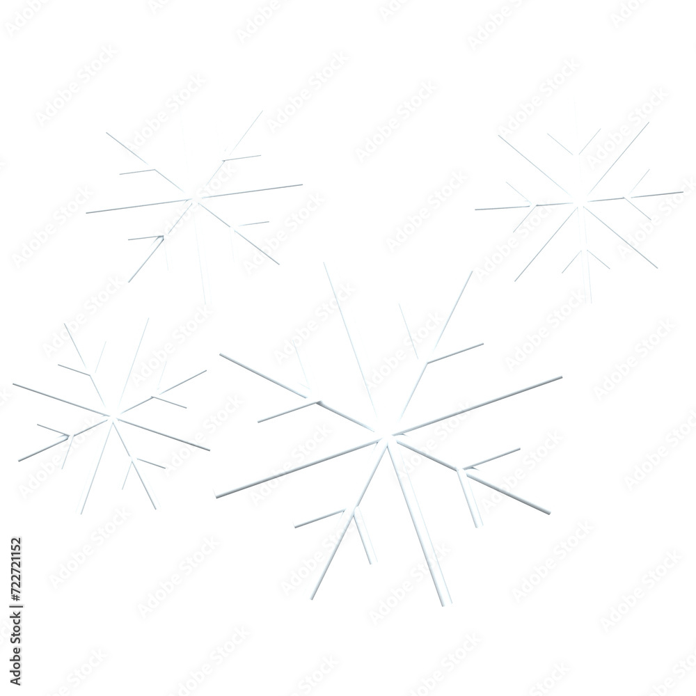 Obraz premium Snowflakes 3D Icon