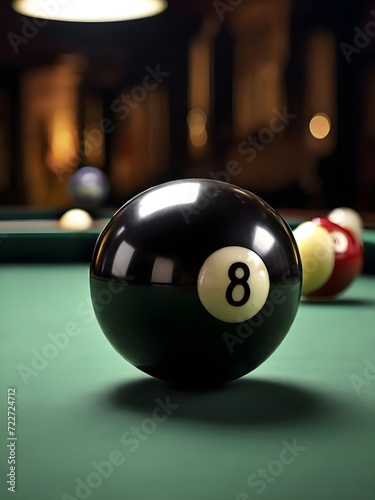 black ball number 8 in billiard