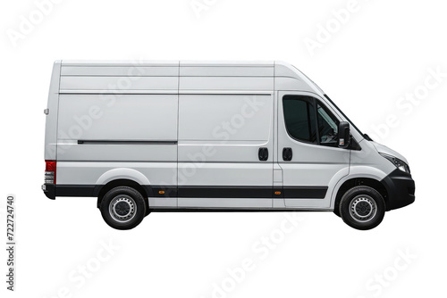 delivery van isolated on white