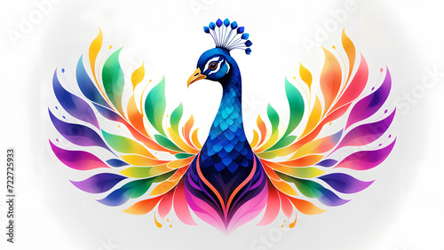 colorful peacock