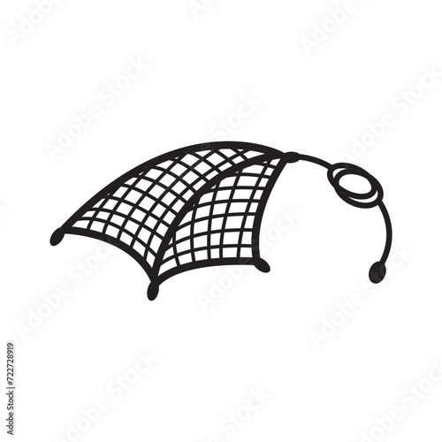 fishing net icon vector illustration template design