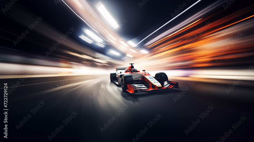 Create a captivating blurred background for a motorsport event, showcasing the speed and adrenaline of the race.