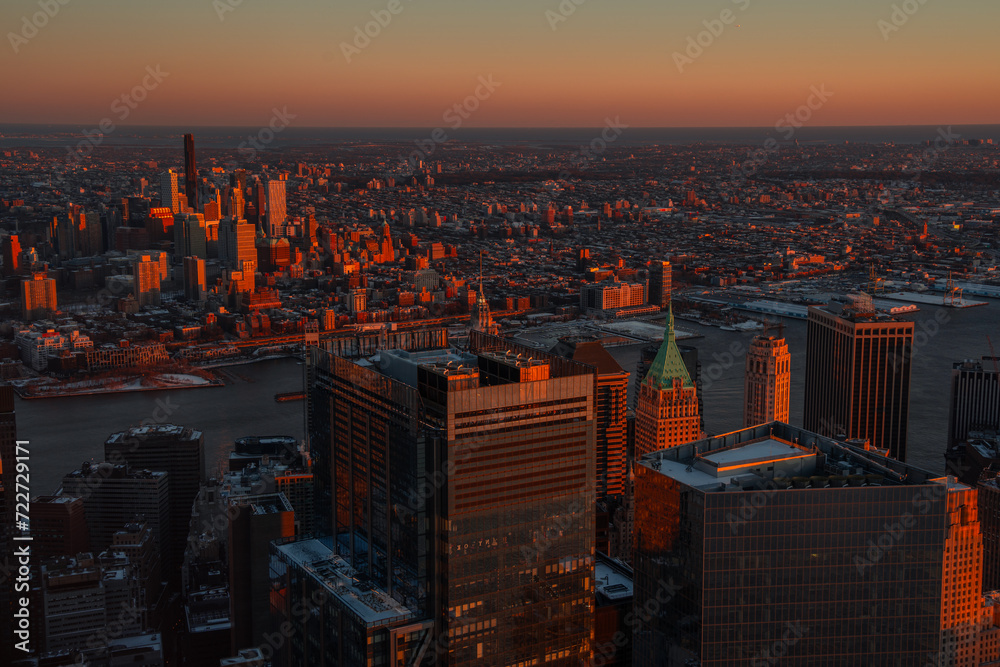 New York City Under Sunset