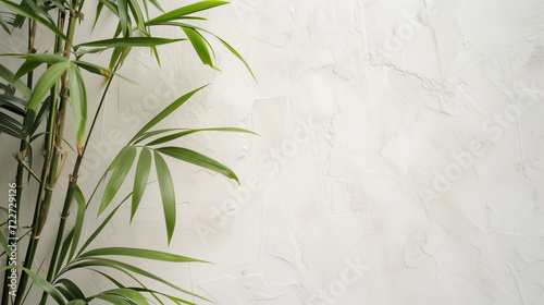 Bamboo with textured wall for wallpaper