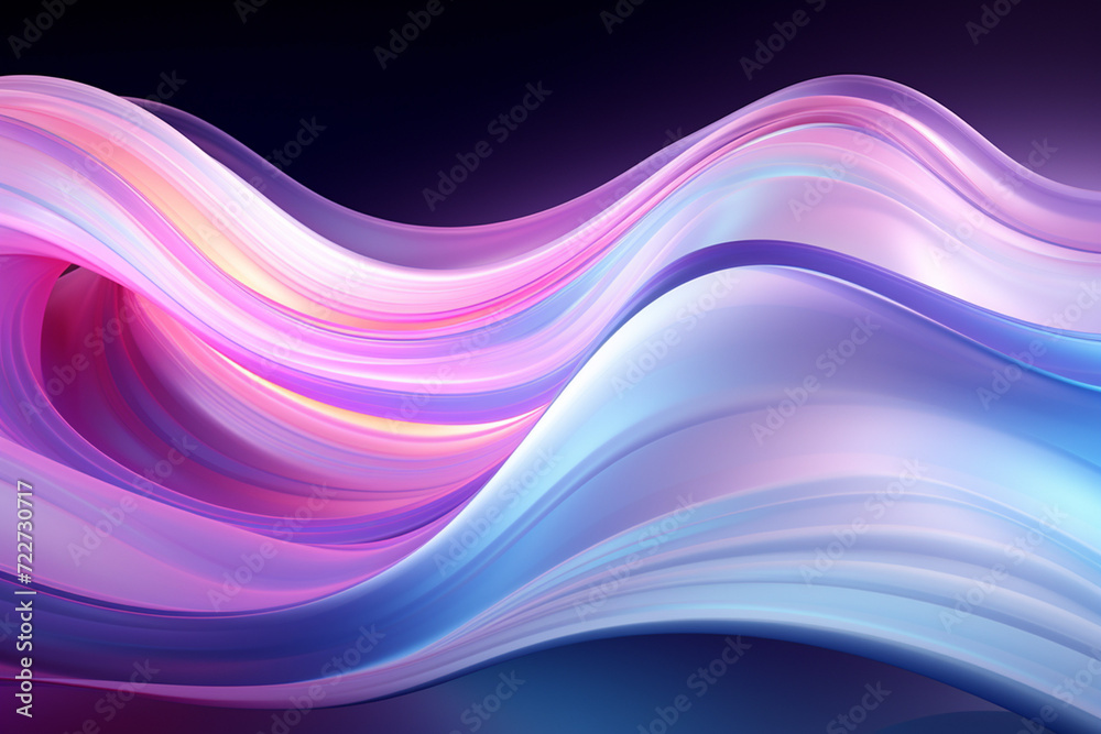 Fototapeta premium Colorful Abstract Neon Wave Background created with Generative AI