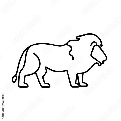 The doodling lion vector illustration png