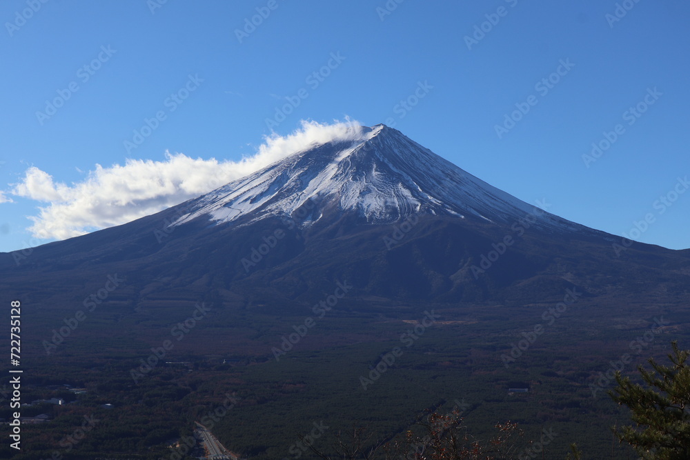 December 1, 2023: Viewing Mount Fuji at Tenjozan Park, Japan