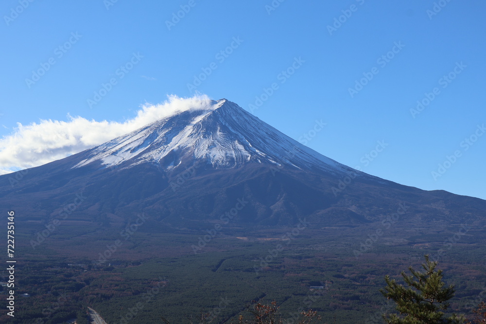 December 1, 2023: Viewing Mount Fuji at Tenjozan Park, Japan
