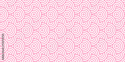  Modern diamond geometric ocean spiral pattern and abstract circle wave lines. pink seamless tile stripe geomatics overlapping create retro square line backdrop pattern background. Overlapping Patter