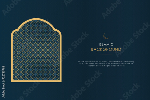 Islamic arabic  golden ornament background