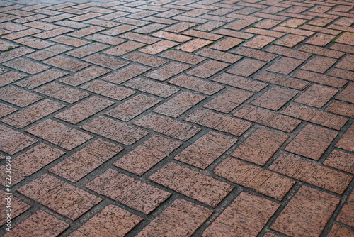 Herringbone brick pattern.