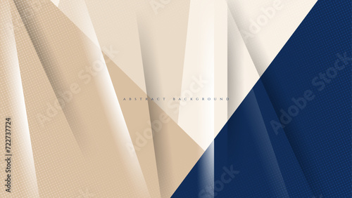 blue and cream color abstract background with overlapping stripes. great for banner, poster, cover, web, presentation, brochure, etc.