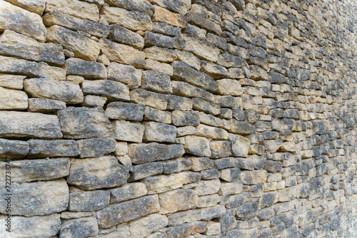 photographic background of a stacked stone wall